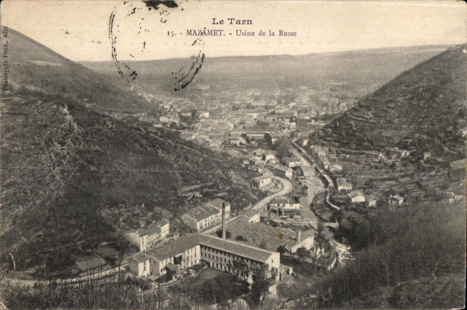 CPA Le Tarn Mazamet Usine de ia Resse