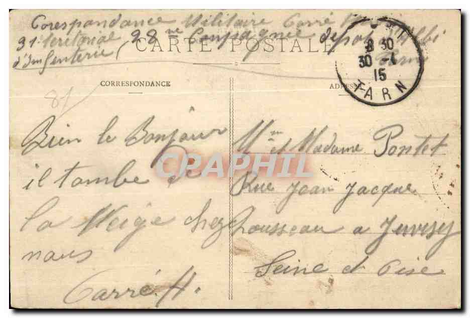 CPA Le Tarn Mazamet Usine de ia Resse — Back