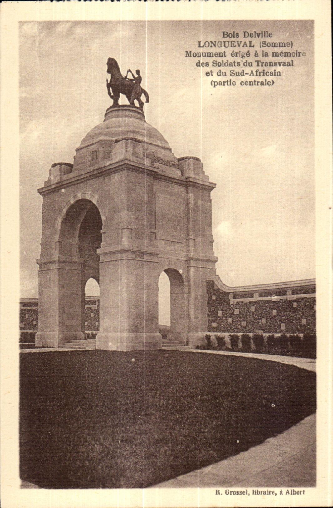 CPA Bois Delville Longueval Monument erige a la memeire des Soldats du Transvaal et du Sud Africain