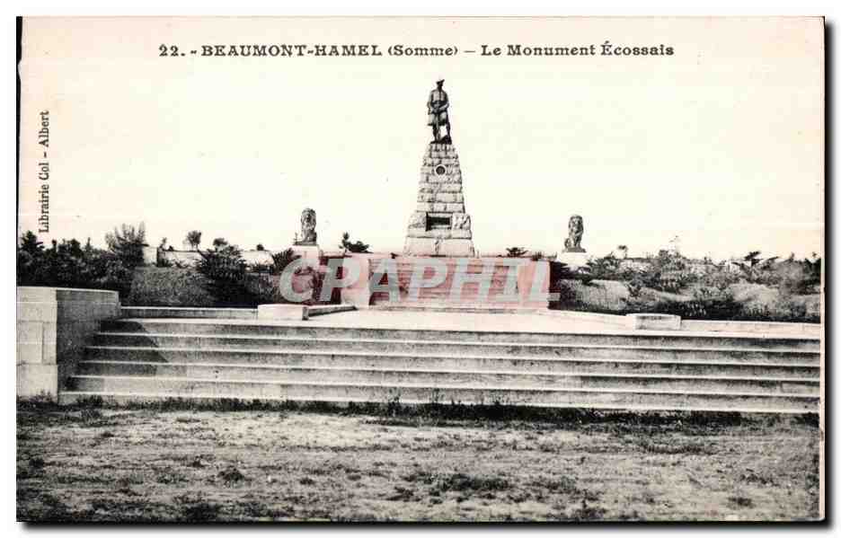 Beaumont-Hamel (Somme) — Le Monument Écossais — Librairie Col - Albert, n°22