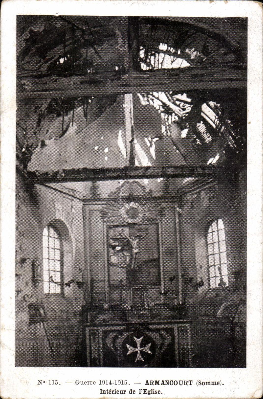 CPA Armancourt (Somme) Interieur de I Eglise