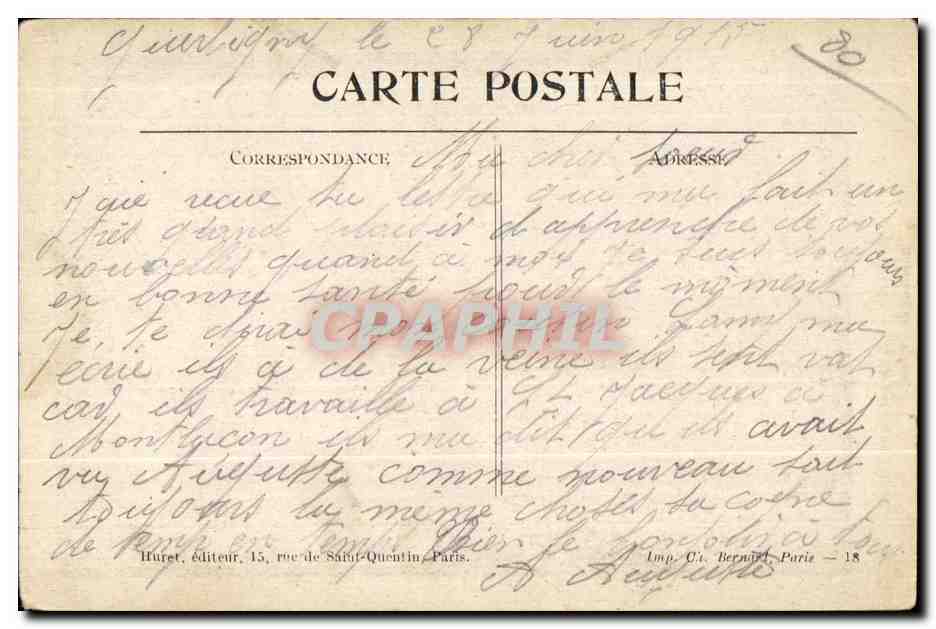 CPA Armancourt (Somme) Interieur de I Eglise — Back