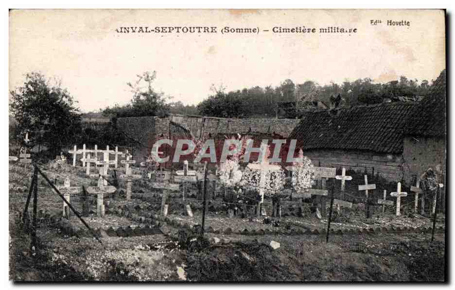 CPA Ainval Septouter (Somme) Cimetiere militaire
