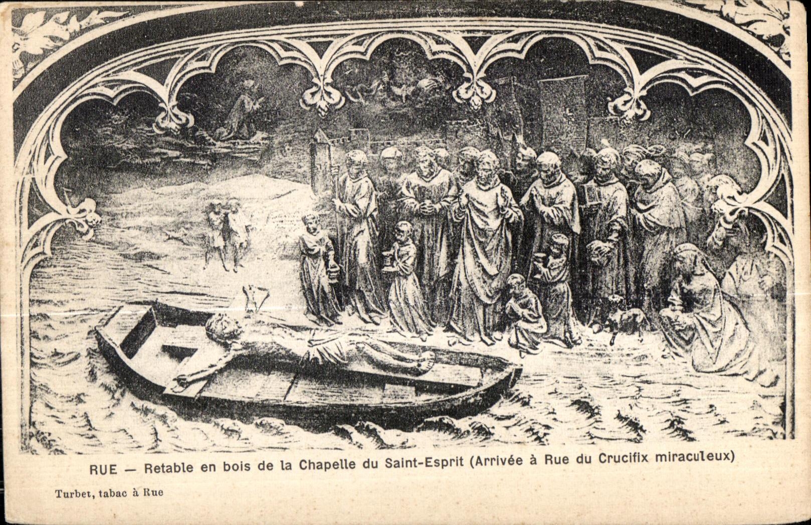 CPA Rue Retable en bois de la Chapelle du Saint Esprit