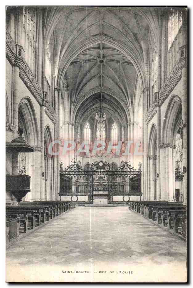 CPA Saint Riquier Net De L Eglise