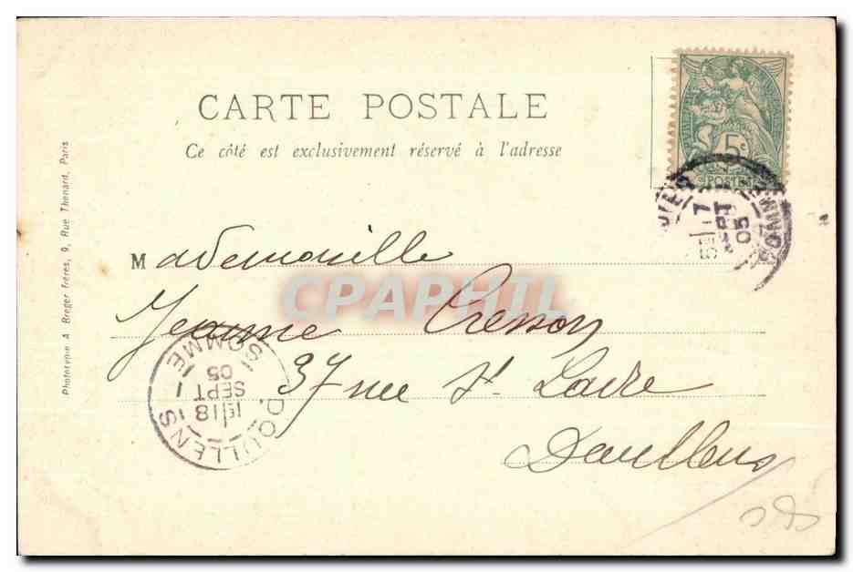 CPA Saint Riquier Net De L Eglise — Back