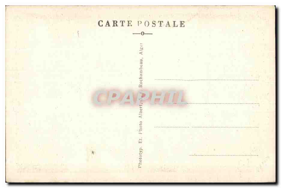 CPA Maroc Taza Ville Arabe — Back