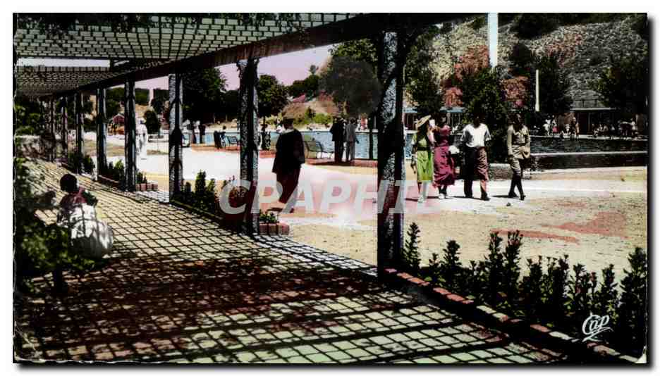 CPA Maroc Ifrane Un coin de la Piscine