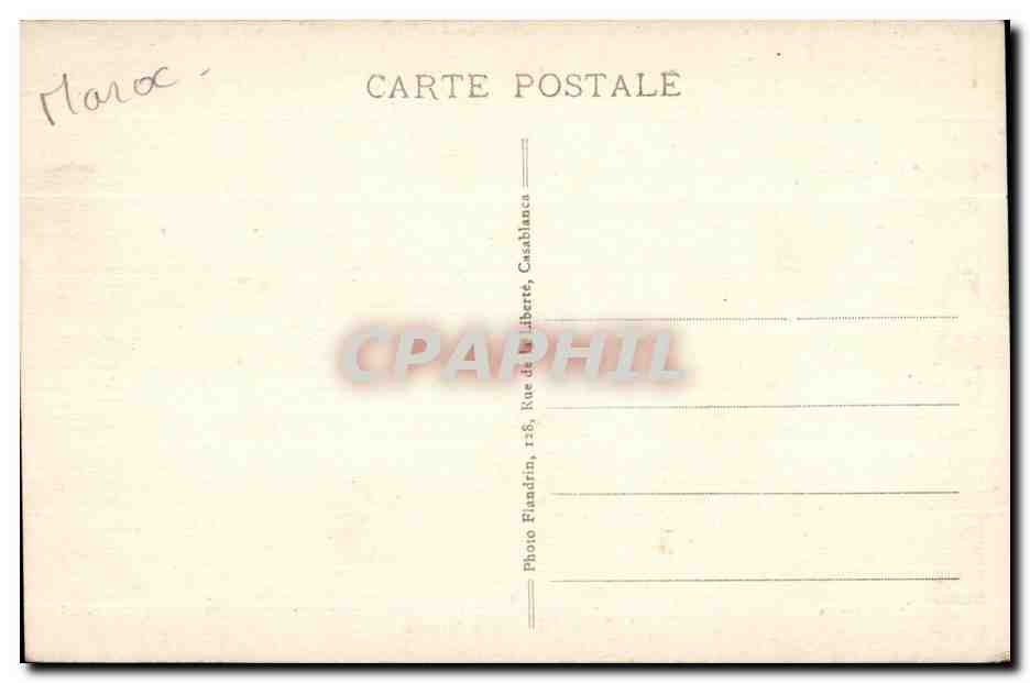 Maroc - Une Fantasia — Photo Flandrin, série 8 F — Rückseite