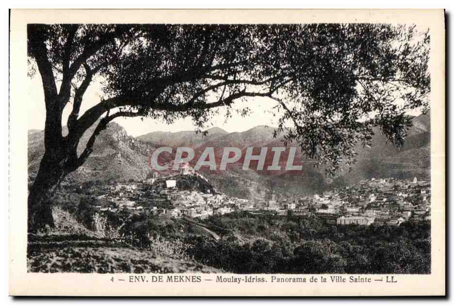 CPA Maroc Env de Meknes Moulay Idriss Panorama de la Ville Salnte