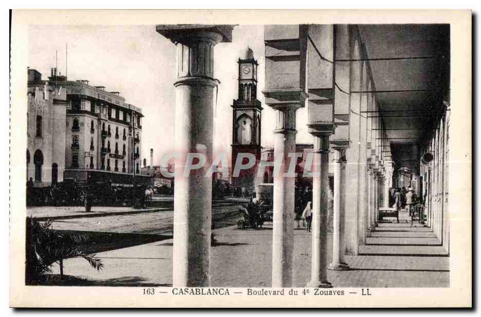 CPA Maroc Casablanca Boulevard du 4e Zouaves