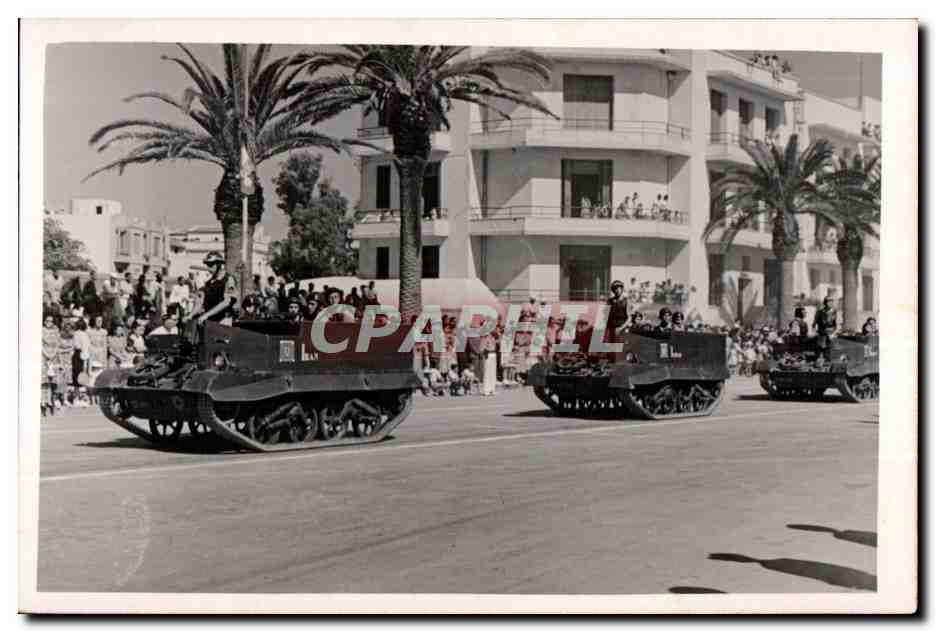 CPSM Maroc Bizerte L hotel de Ville Tank Chars d assaut 