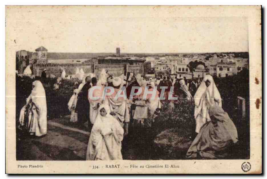 CPA Maroc Rabat Fete au Cimetiere El Alou