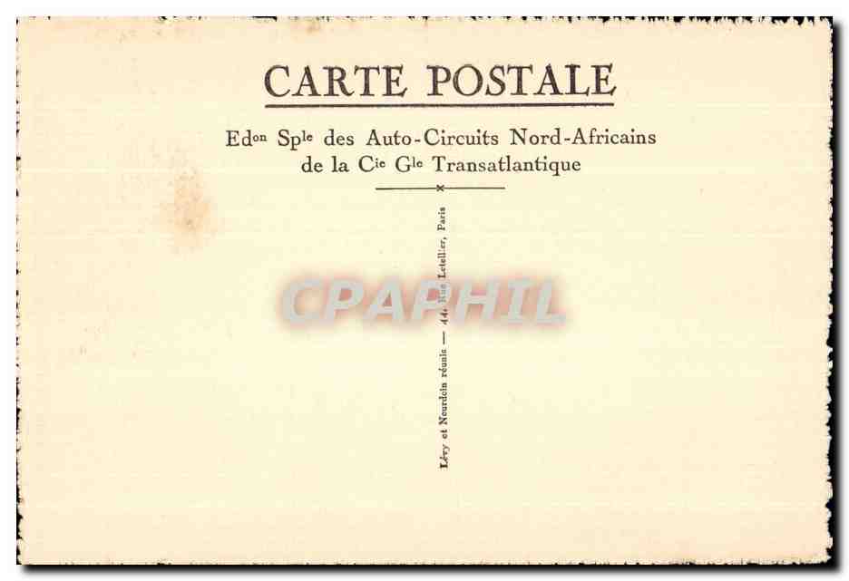 CPA Oudja Maroc Vue Vers la Grande Mosquee de I Etat Major — Back