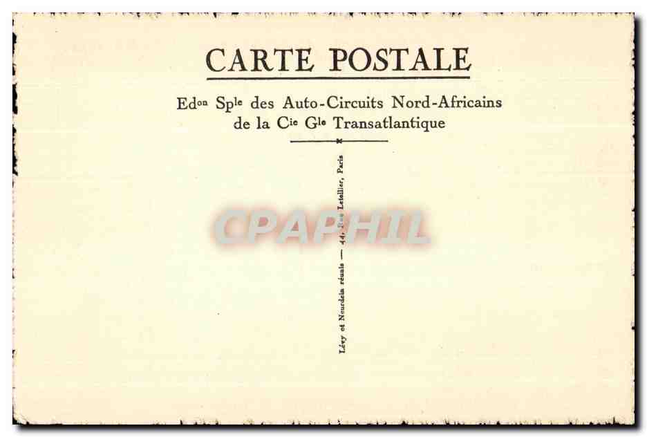CPA Oudjda Maroc Jardin Public La Roseraie — Rückseite