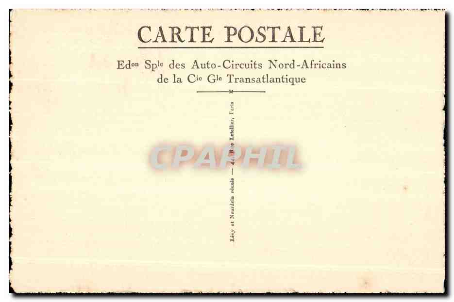CPA Maroc Meknes La grande Fontaine place EI Kedime Ane Donkey — Rückseite