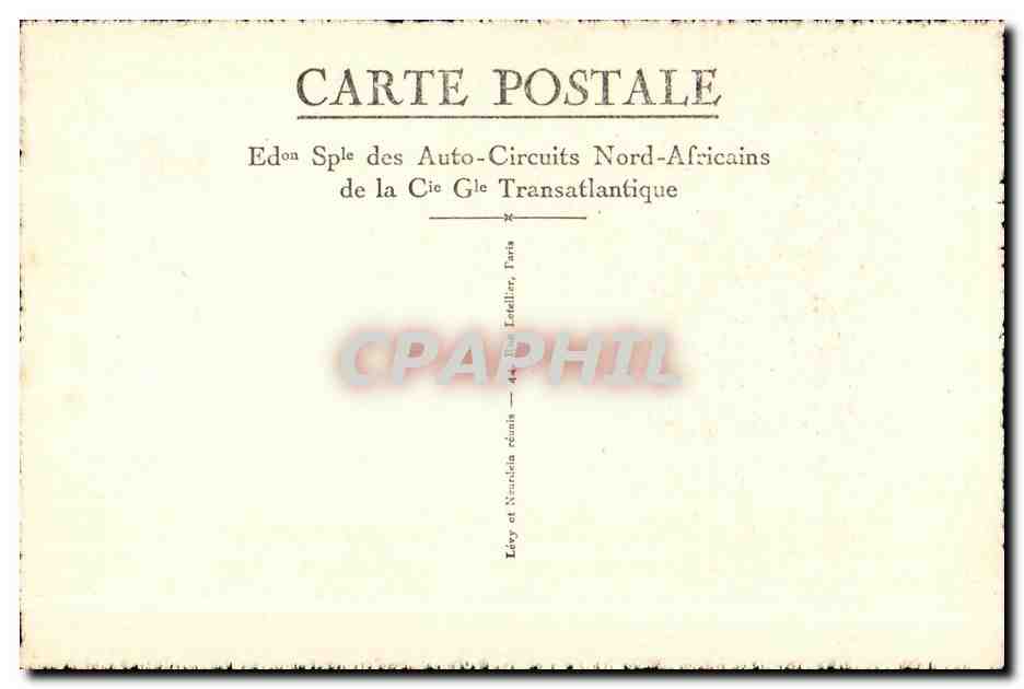 CPA Maroc Meknes Cour de la Medersa Bou-Anania — Rückseite