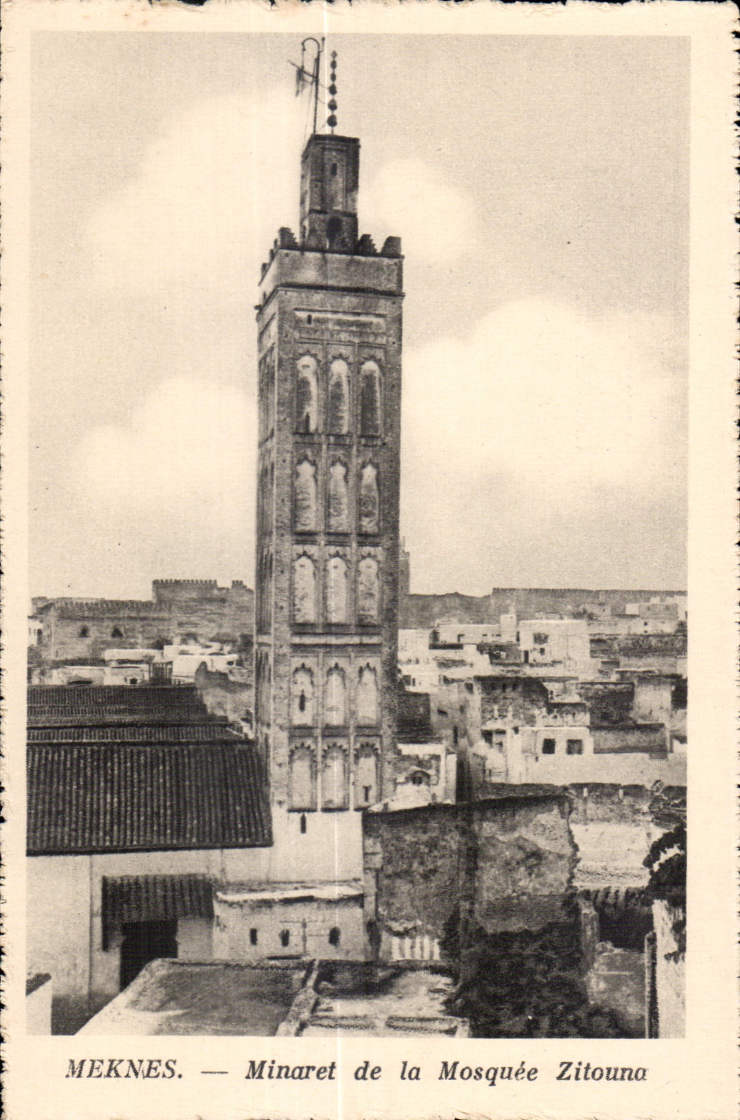 CPA Maroc Meknes Minaret de Mosquee Zitouno