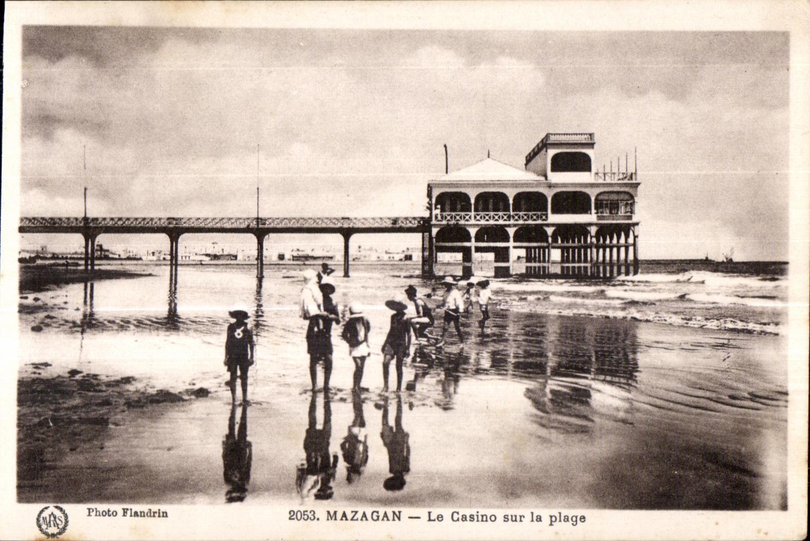 CPA Maroc Mazagan Le Casino sur la plage