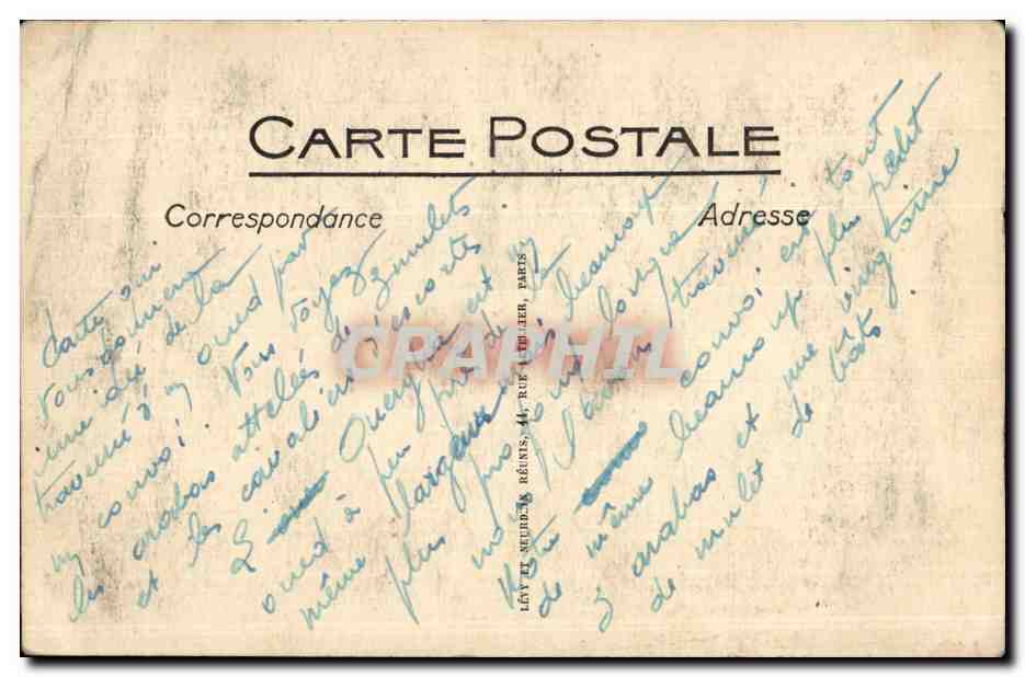CPA Maroc Maroc Scenes et Types Sud Marocain Colonne du Souss Traversant Un Oued — Rückseite