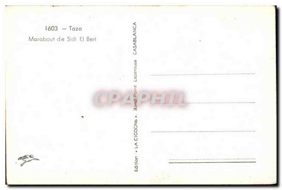CPA Maroc Taza Marabout de Sidit El Beri — Rückseite