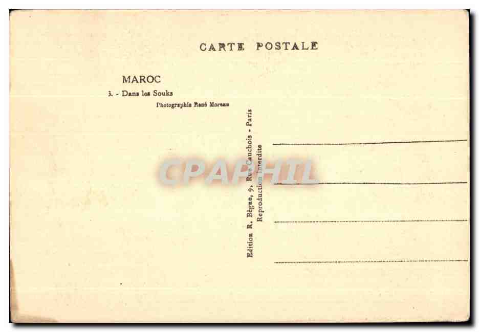 CPA Maroc Maroc Dans Les Souks Ane Donkey — Back