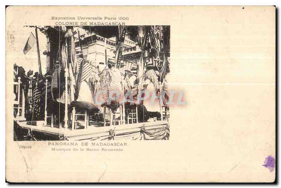 CPA Maroc Exposition Universelle Paris Colonie De Madagascar Musique de la Reine Ranavalo