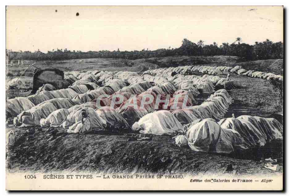 CPA Maroc Scenes Et Types La Grande Priere islam Musulman