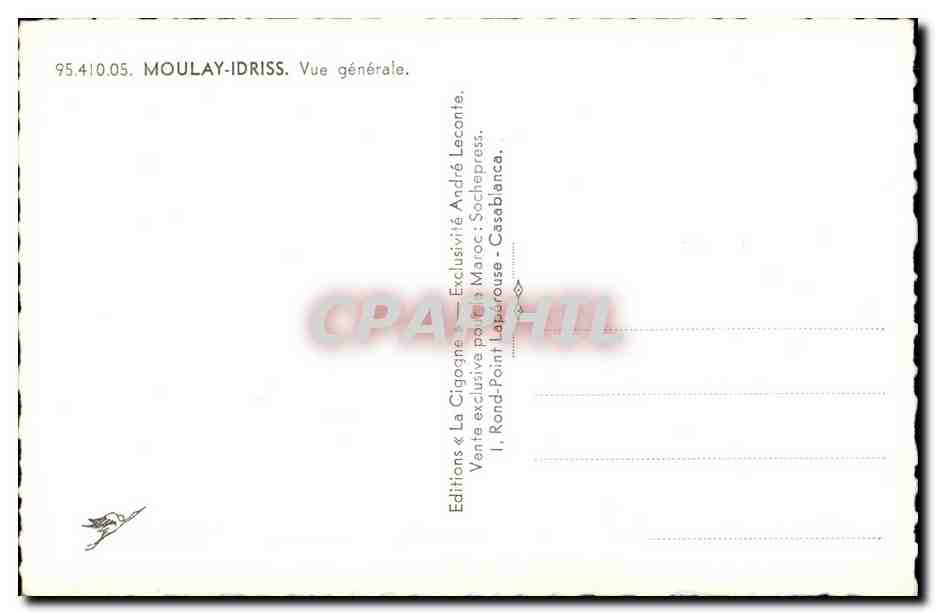 Moulay-Idriss — Vue générale — La Cigogne, n° 95.410.05 — Reverso