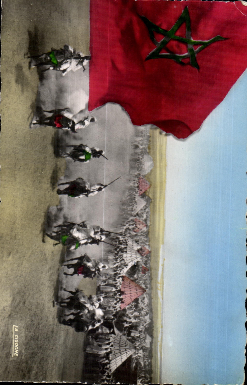CPA Maroc Scenes Et Types Fantasia Cheval Horse