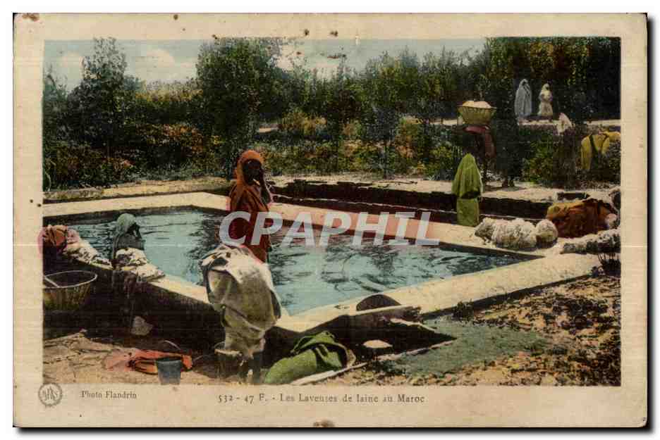 CPA Les Laveuses de laine du Maroc