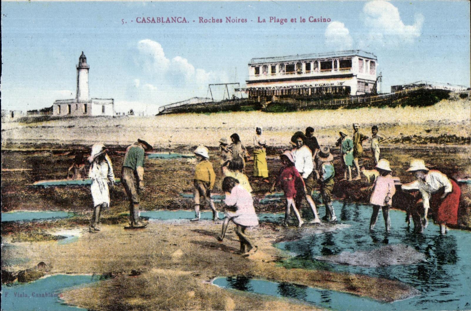 Casablanca - Roches Noires - La Plage et le Casino — F. Viala, Casablanca