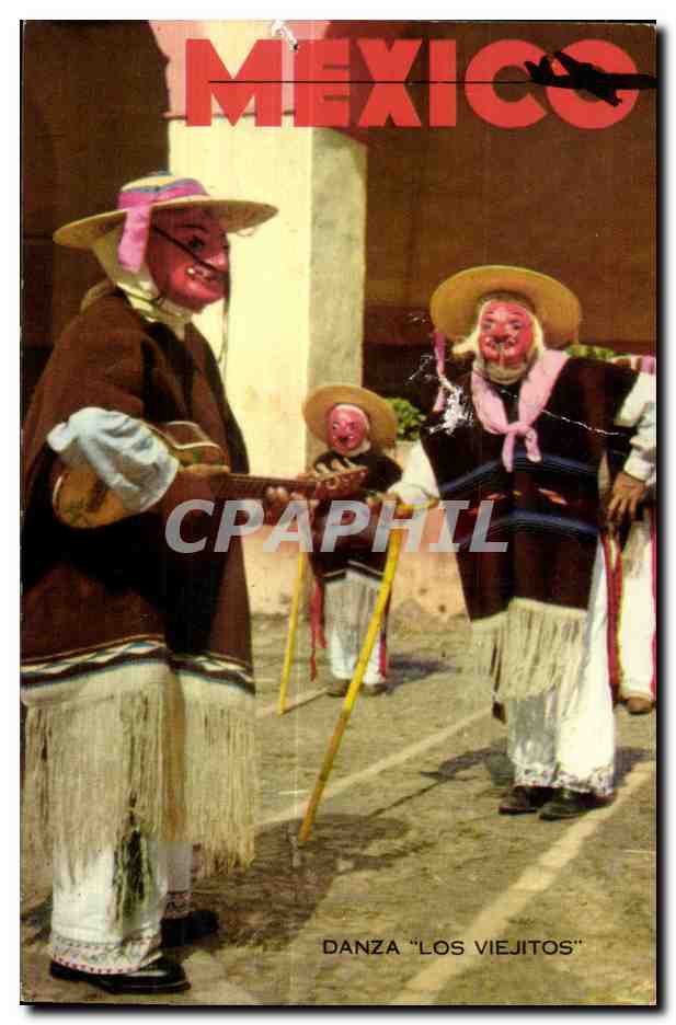 Danza 'Los Viejitos' — Michoacán, Mexiko — Antike Ansichtskarte 50-53