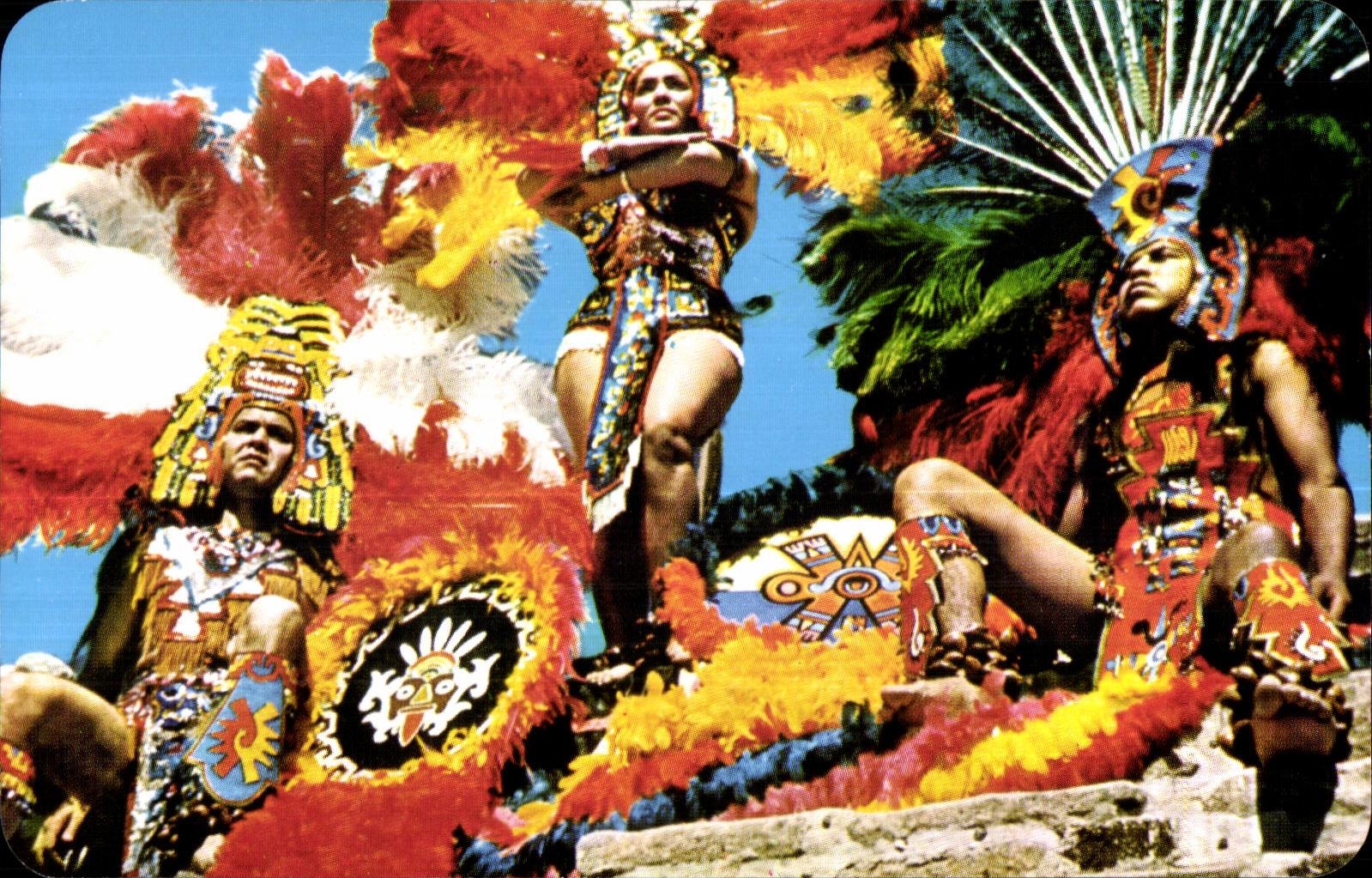 Costumes aztèques colorés — éditeur AMIMEX ASOCIADOS, S.A., n° 274