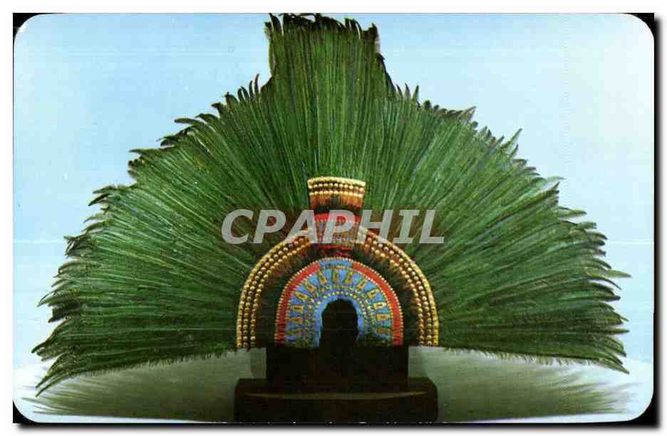 CPA Mexique Mexico Penacho de Mochtezuma Moctezuma s Heddress Museo nacional de Antropologia e Historia Mexico 