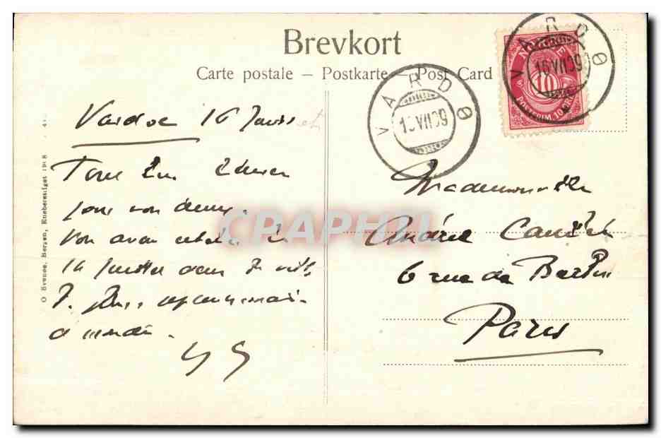 CPA Norvege Norway Nordfjord Kjendalisbrae Loen — Verso