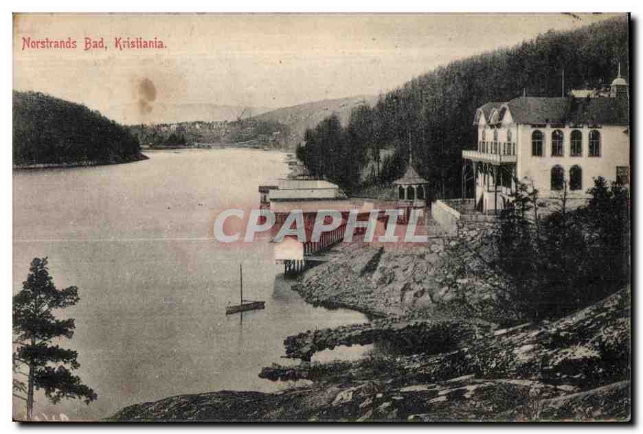 CPA Norvege Norway Norstrands bad Kristiania