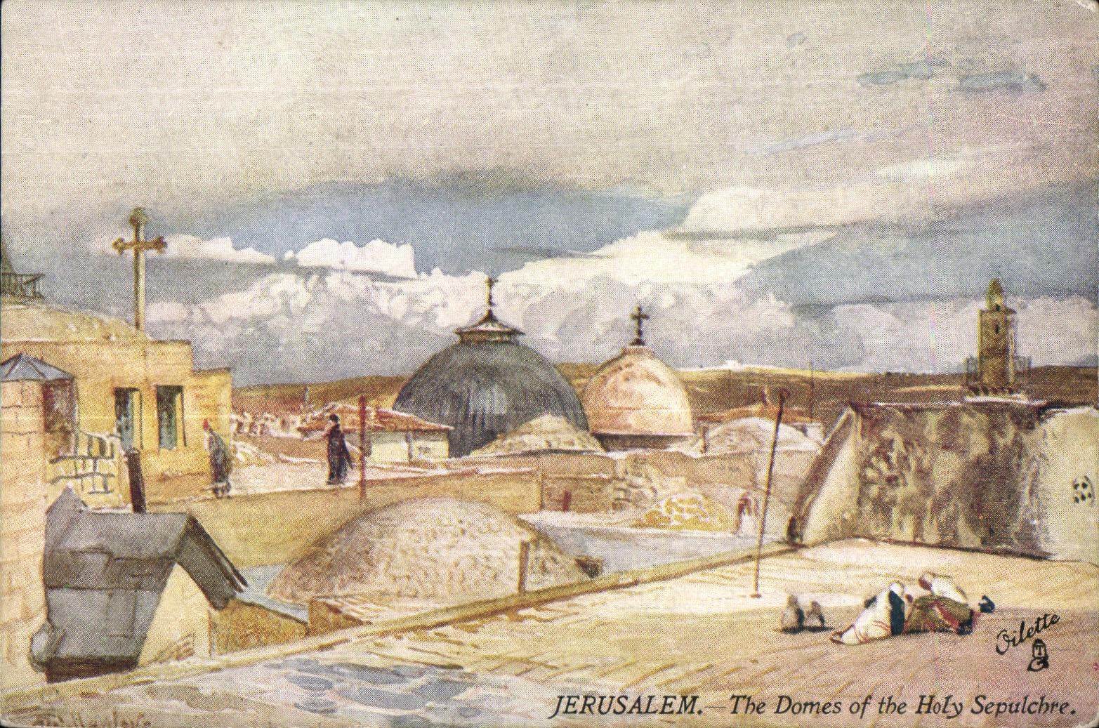 CPA Israel Jerusalem The Domes of the Holy Sepulchre