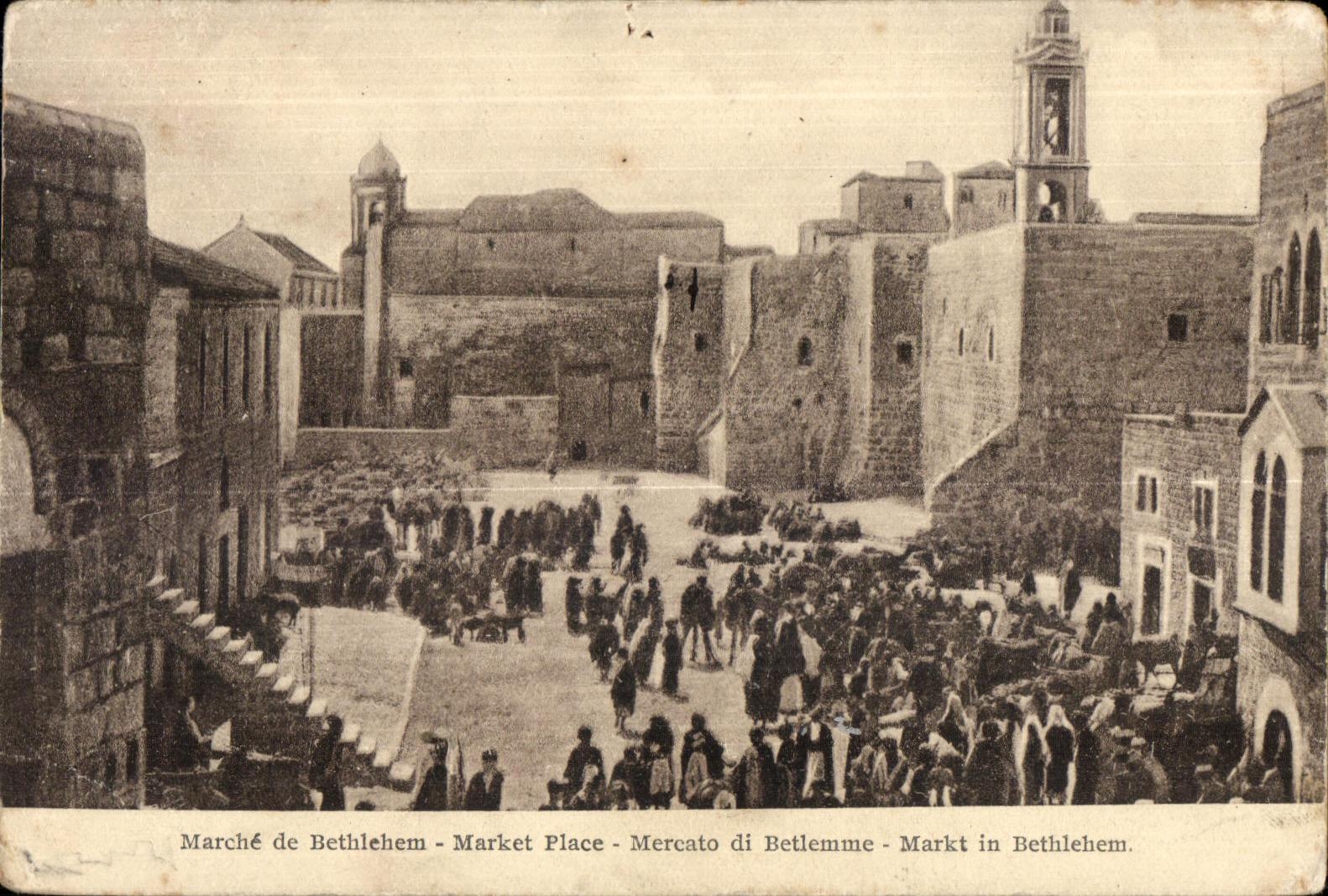 CPA Marche de Bethlehem market Place Mercato di Betlemme Markt in Bethlehem