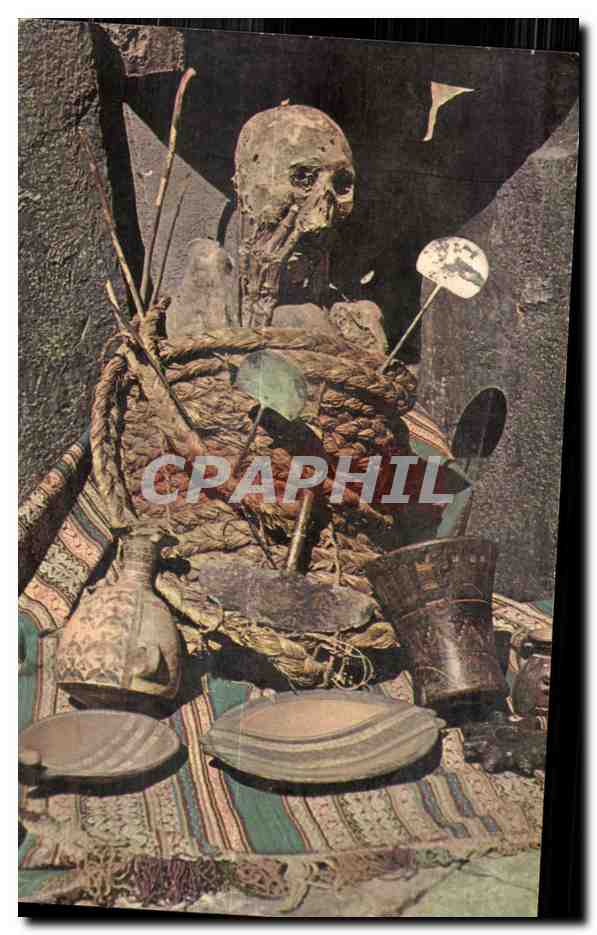 CPA Peru Cuzco Una Momia Incaica Inca Mummy Peru