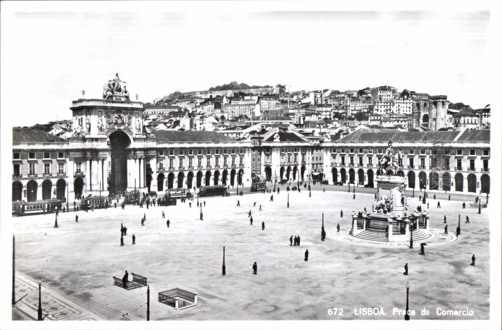 CPA Portugal Lisboa Praca do Comercio Bilhete Postal Portugal