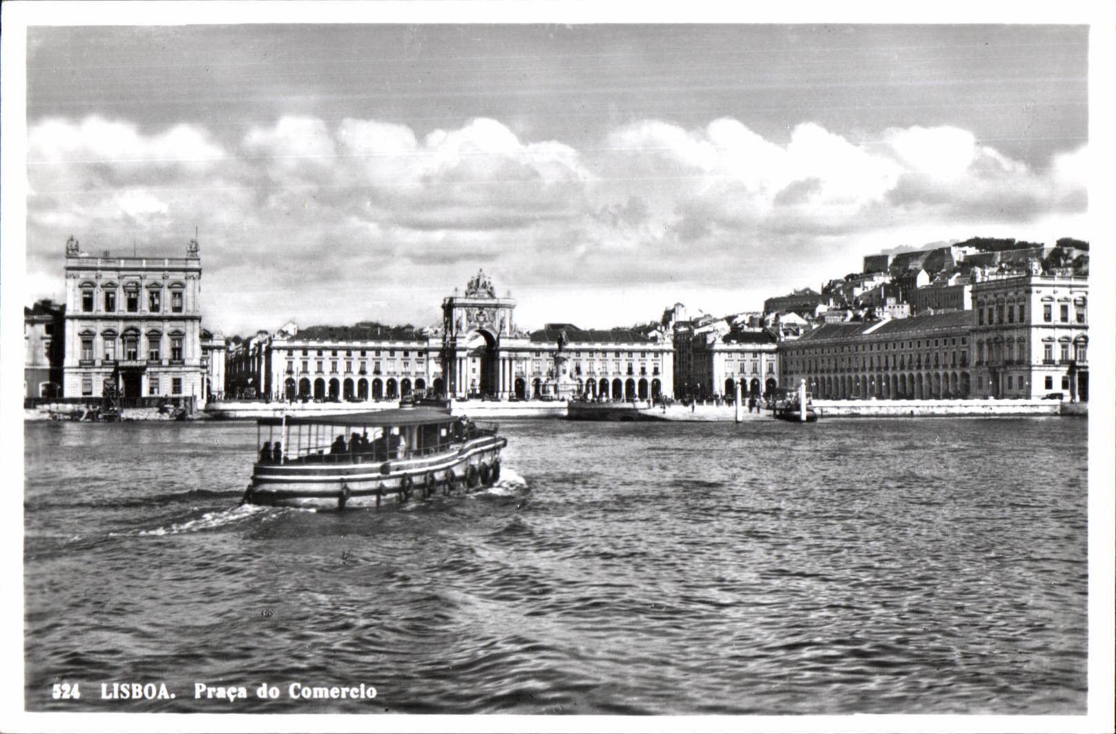 CPA Portugal Lisboa Praca do Comercio Bilhete Postal Portugal