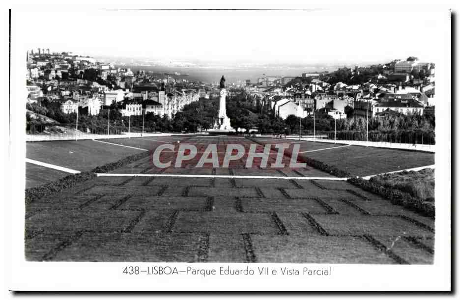 CPA Portugal Lisboa Parque Eduardo VII e Vista Parcial Feito em Portugal
