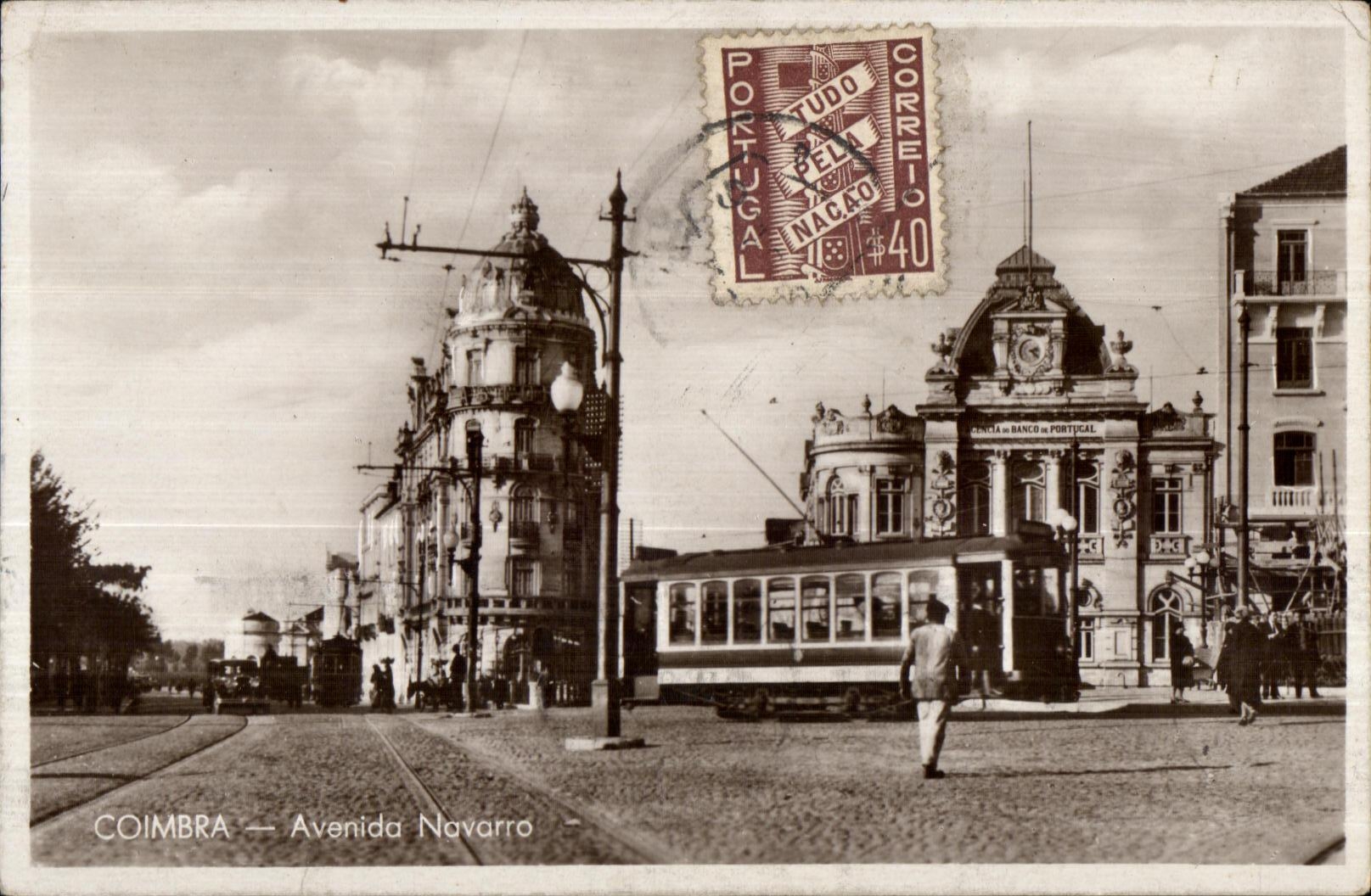 CPA Coimbra Avenida Navarro Portugal