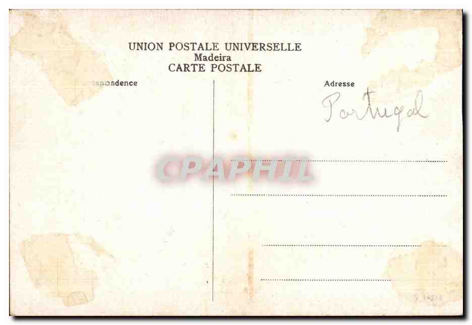 CPA Portugal Femme Folklore  — Verso