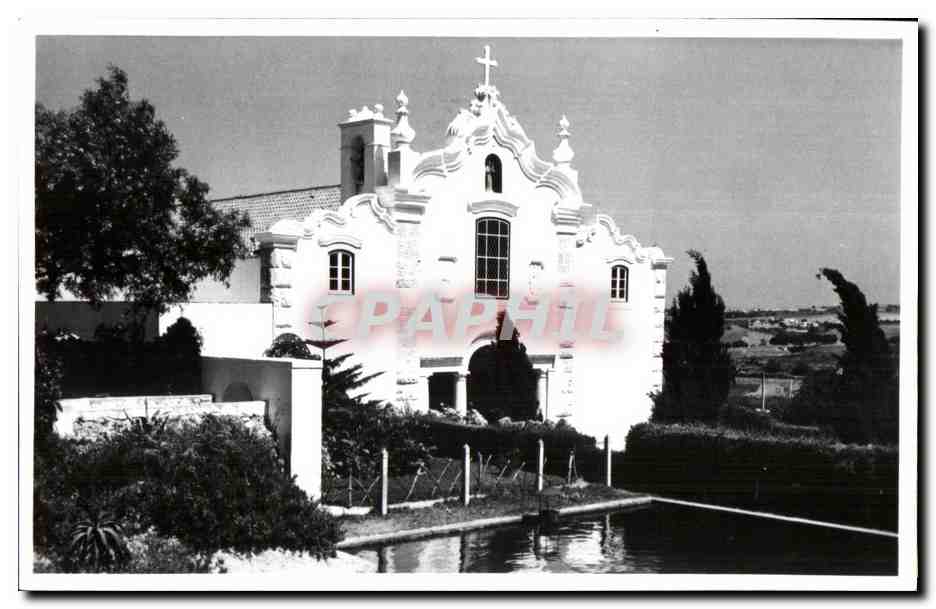 CPA JArdim e Igreja dos Capuchos da caparica Portugal
