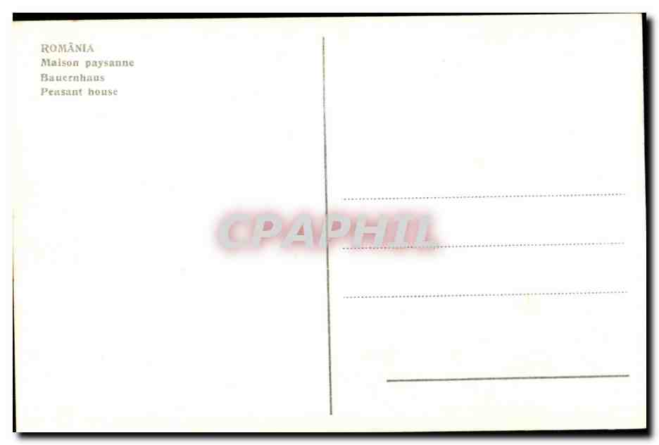 CPA Romania Les carpathes Meridionaux Transylvanische Alpen Southern  — Rückseite