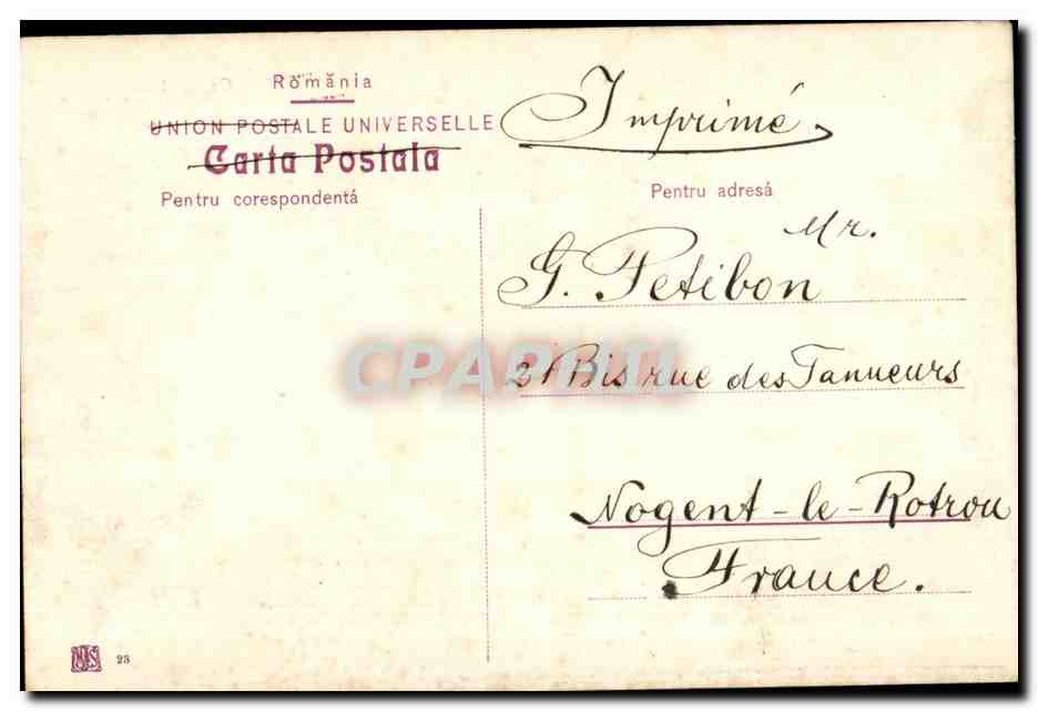 CPA Sinaia Castelul Peles Romania Roumanie  — Back