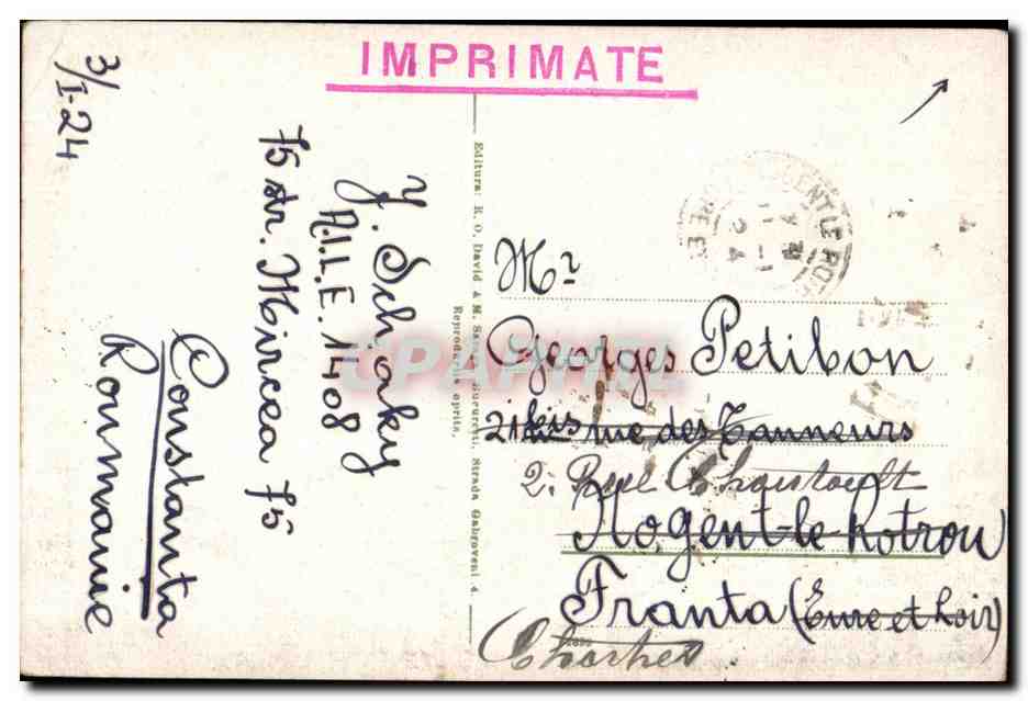 CPA Constanta Bulevardul cu vedere spre Silozuri Roumanie Rumania — Rückseite