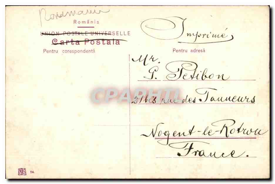 CPA Sinaia Castelul Pelisor Roumanie Rumania — Rückseite